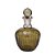 GARRAFA DECORATIVA EM VIDRO E METAL MARROM E PRATA 23CM - Imagem 1