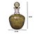 GARRAFA DECORATIVA EM VIDRO E METAL MARROM E PRATA 23CM - Imagem 2