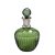 GARRAFA DECORATIVA EM VIDRO E METAL PRATA E VERDE 500ml - Imagem 1