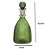 GARRAFA DECORATIVA EM VIDRO E METAL PRATA E VERDE 28,5CM - Imagem 2