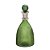 GARRAFA DECORATIVA EM VIDRO E METAL PRATA E VERDE 28,5CM - Imagem 1