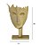 ESCULTURA FACE DECORATIVA EM ALUMINIO DOURADO - 34cm - Imagem 2