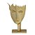 ESCULTURA FACE DECORATIVA EM ALUMINIO DOURADO - 34cm - Imagem 1