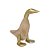 ESCULTURA PATO DECOR EM ALUMINIO E MADEIRA DOUR/MAR 18,5cm - Imagem 1