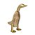 ESCULTURA PATO DECOR EM ALUMINIO E MADEIRA DOUR/MARRO 25,5cm - Imagem 1
