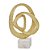 ESCULTURA ABSTRATA DECOR EM ALUMINIO E MARMORE BR/ DOUR 41cm - Imagem 1