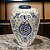 VASO CERAMICA PINTADO A MAO ARABESCOS ABACAXI LUIZ SALVADOR - Imagem 2