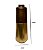 VASO EM METAL VINTAGE DOURADO COM MARROM 21CM - Imagem 3