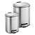 LIXEIRA INOX 5L TITANUS COM PEDAL E AMORTECEDOR - Imagem 3