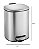 LIXEIRA INOX 3L TITANUS COM PEDAL E AMORTECEDOR - Imagem 4