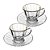 CJ 2 XICARAS CHA DE CRISTAL ECO FIO OURO E PIRES 180ML -LYOR - Imagem 1