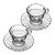 CJ 2 XICARAS CHA DE CRISTAL DE CHUMBO C/PIRES 180ML - LYOR - Imagem 1