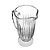 CJ JARRA COM 6 COPOS DE VIDRO DELI DIAMANTE 1L/300ML - LYOR - Imagem 4
