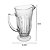 CJ JARRA COM 6 COPOS DE VIDRO DELI DIAMANTE 1L/300ML - LYOR - Imagem 5