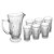 CJ JARRA COM 6 COPOS DE VIDRO DELI DIAMANTE 1L/300ML - LYOR - Imagem 1