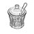 ACUCAREIRO CRISTAL DE CHUMBO C/TAMPA E COLHER 210ML - LYOR - Imagem 1