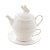 CJ 3PC P/CHA DE PORCELANA NEW BONE BUTTERFLY FLOWER - LYOR - Imagem 8