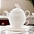 CJ 3PC P/CHA DE PORCELANA NEW BONE BUTTERFLY FLOWER - LYOR - Imagem 2