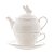 CJ 3PC P/CHA DE PORCELANA NEW BONE BUTTERFLY FLOWER - LYOR - Imagem 1