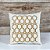 Almofada Quadrada Bordada Colmeia Bege 50x50cm Premium - Imagem 3