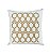 Almofada Quadrada Bordada Colmeia Bege 50x50cm Premium - Imagem 1