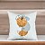 Almofada Quadrada Bordada Lirio Ocre/Cinza 50x50cm Premium - Imagem 2