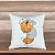 Almofada Quadrada Bordada Lirio Ocre/Cinza 50x50cm Premium - Imagem 3