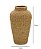 VASO DECORATIVO EM FERRO E RATAN NA COR MARROM 54,5cm - Imagem 3