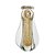 ESCULTURA DECOR NOSSA SRA EM VIDRO DOURADO E TRANSP 26,5CM - Imagem 1