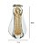 ESCULTURA DECOR NOSSA SRA EM VIDRO DOURADO E TRANSP 26,5CM - Imagem 3