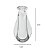 ESCULTURA ANJO DECORATIVO EM VIDRO BRANCO E TRANSP - 26,5CM - Imagem 3