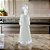 ESCULTURA DECOR ANJO EM VIDRO BRANCO E TRANSPARENTE - 27CM - Imagem 2