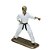 ESCULTURA DECOR LUTADOR JUDO EM RESINA BRANCO/DOUR - 23,5CM - Imagem 1