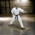 ESCULTURA DECOR LUTADOR JUDO EM RESINA BRANCO/DOUR - 23,5CM - Imagem 2