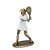 ESCULTURA DECOR TENISTA MULHER EM RESINA BR/DOUR - 24cm - Imagem 1