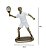 ESCULTURA TENISTA HOMEM EM RESINA BRANCO E DOURADO - 24cm - Imagem 3