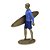 ESCULTURA SURFISTA HOMEM EM RESINA AZUL E DOURADO - 26cm - Imagem 1