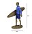 ESCULTURA SURFISTA HOMEM EM RESINA AZUL E DOURADO - 26cm - Imagem 3