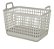 CESTO ORGANIZADOR PLASTICO 25,2X33X22,5cm C/ALCA (CINZA) - Imagem 1