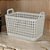 CESTO ORGANIZADOR PLASTICO 25,2X33X22,5cm C/ALCA (CINZA) - Imagem 2