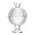POTICHE BOMBONIERE DE CRISTAL CHUMBO C/PE BIRD 8,5CM X 13CM - Imagem 1