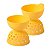 CJ 02 FORMAS PARA OVO POCHE SILICONE AMARELO 10CM OXO - Imagem 1