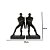 PORTA LIVROS EM RESINA HOMENS BRONZE 2 PCS - 14 cm - Imagem 3