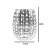 CJ DE COPOS EM VIDRO TRANSPARENTE E DETALHE BRANCO 6PCS 12cm - Imagem 4