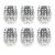 CJ DE COPOS EM VIDRO TRANSPARENTE E DETALHE BRANCO 6PCS 12cm - Imagem 1