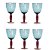 CJ DE TACAS EM VIDRO VERDE E ROSA 6PCS - 19cm - Imagem 1