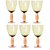 CJ DE TACAS EM VIDRO AMARELO E AMBAR 6PCS 19cm - Imagem 1
