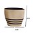 CACHEPOT CERAMICA BEGE COM LISTRAS PRETAS OFW 17CM - Imagem 3