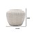 VASO CERAMICA REDONDO BRANCO DECORATIVO 13CM - Imagem 2