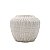 VASO CERAMICA REDONDO BRANCO DECORATIVO 13CM - Imagem 1